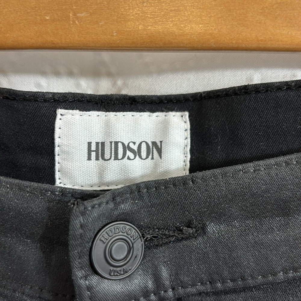 Hudson high rise wide leg crop ankle Jean by Hudson jeans coated - Picture 6 of 11